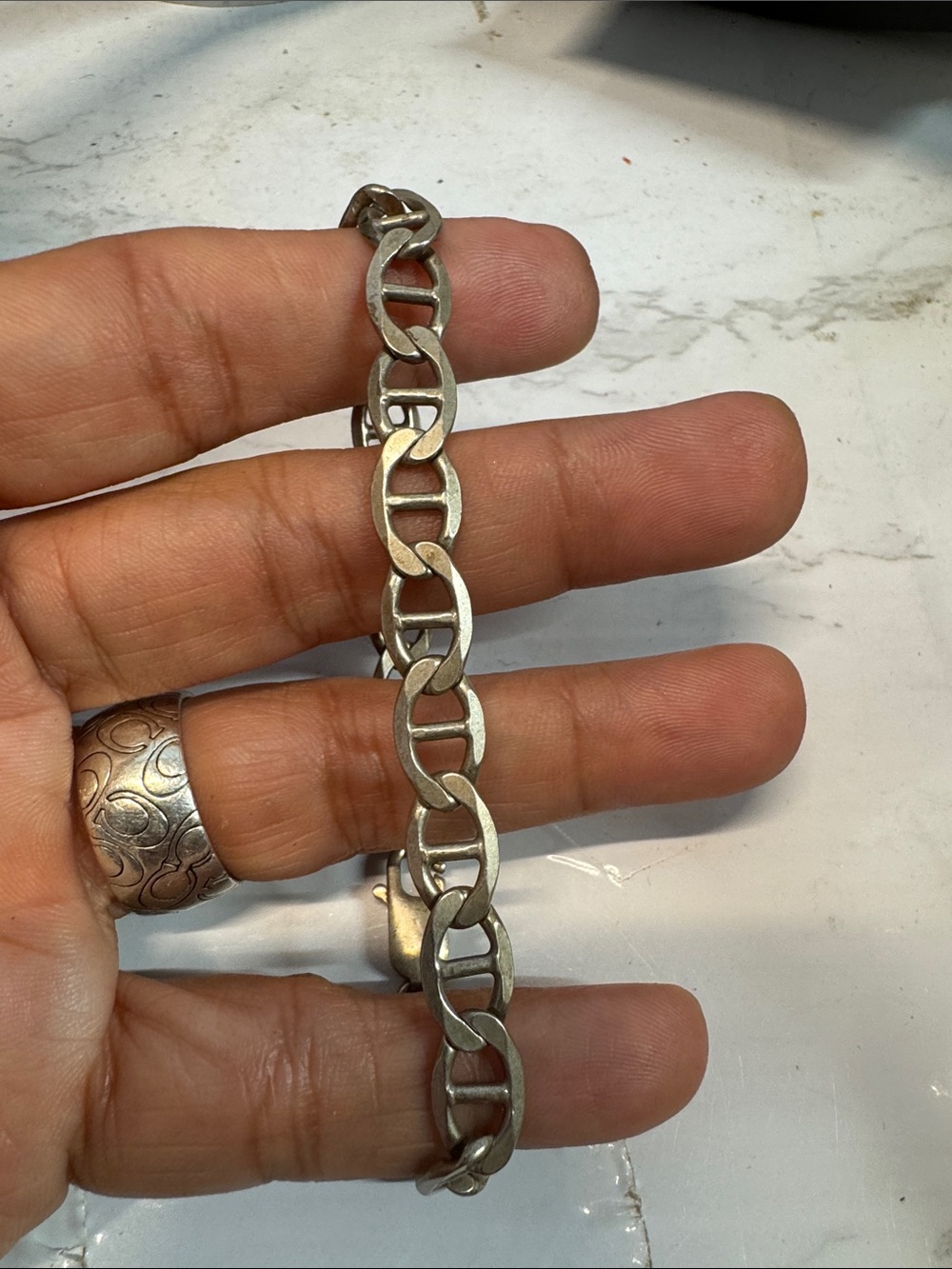 Women's Silver Link Bracelet - Polished Chain Bracelet